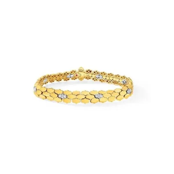 18K Yellow Gold Roberto Coin Cobra Diamond Bangle Bracelet Tom Cook Jeweler, Inc. Daytona Beach, FL