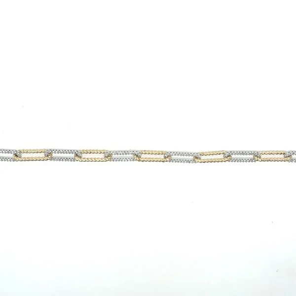 14K Yellow Gold Diamond Paper Clip Link Bracelet Tom Cook Jeweler, Inc. Daytona Beach, FL