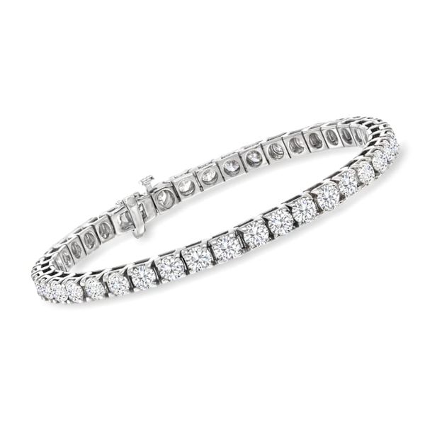 14 Karat White Gold Diamond Tennis Bracelet Tom Cook Jeweler, Inc. Daytona Beach, FL