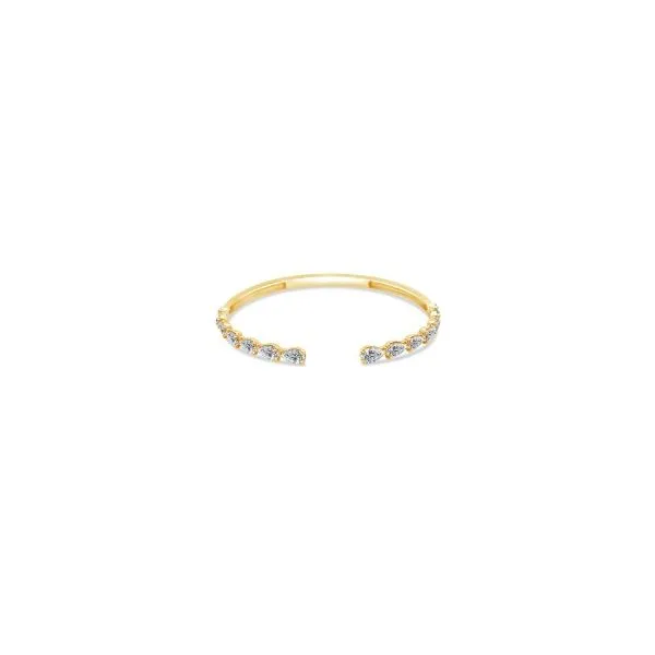 14K Yellow Gold Pear Shape Lab Grown Diamond Cuff Bracelet Tom Cook Jeweler, Inc. Daytona Beach, FL