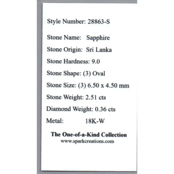 18 Karat White Gold Sapphire and Diamond Fashion Ring Image 3 Tom Cook Jeweler, Inc. Daytona Beach, FL