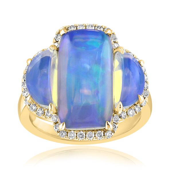 14K Yellow Gold Opal and Diamond Fashion Ring Tom Cook Jeweler, Inc. Daytona Beach, FL