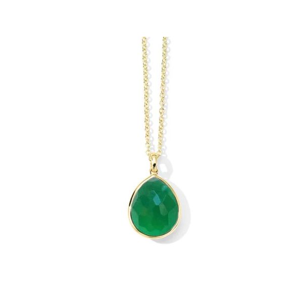 18 Karat Yellow Gold Ippolita Dyed Agate Pear Shape Pendant Necklace Tom Cook Jeweler, Inc. Daytona Beach, FL