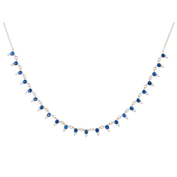 14K Yellow Sapphire and Diamond Drop Necklace Tom Cook Jeweler, Inc. Daytona Beach, FL