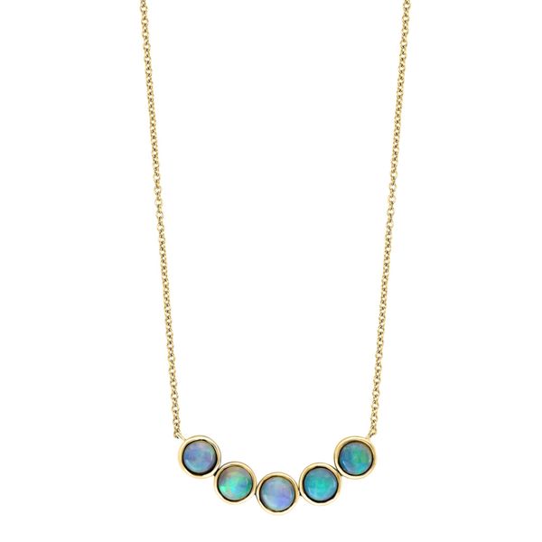 14K Yellow Gold Opal Bezel Set Pendant Necklace Tom Cook Jeweler, Inc. Daytona Beach, FL