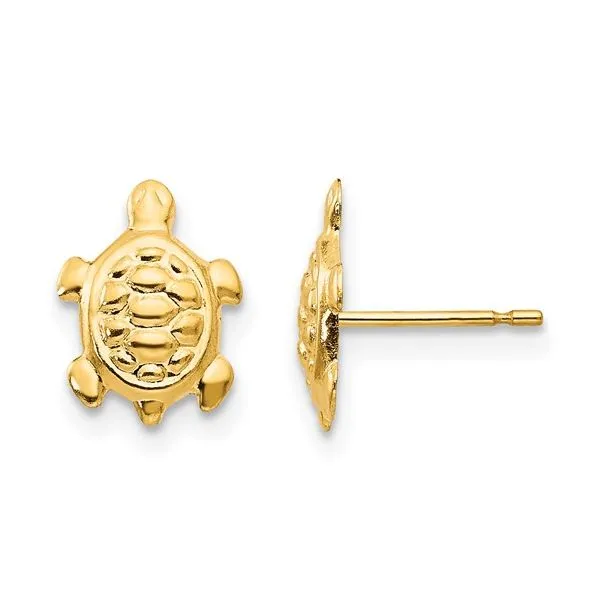 14K Yellow Turtle Earrings Tom Cook Jeweler, Inc. Daytona Beach, FL