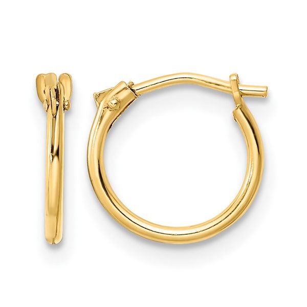 14K Yellow Gold Polished Hoop Earrings Tom Cook Jeweler, Inc. Daytona Beach, FL
