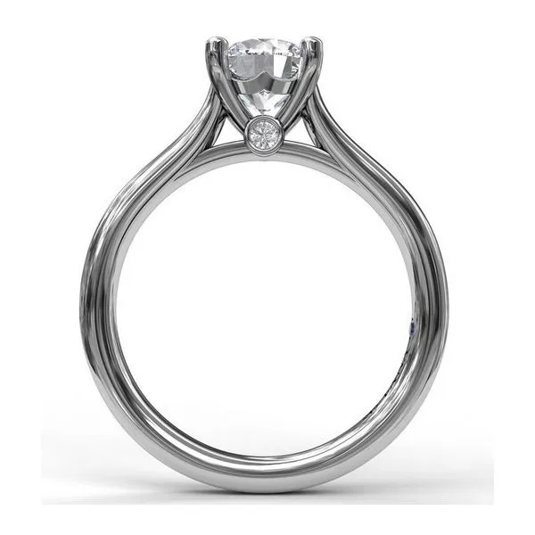 14K White Gold Fana Solitaire Semi-Mount Ring Image 2 Tom Cook Jeweler, Inc. Daytona Beach, FL