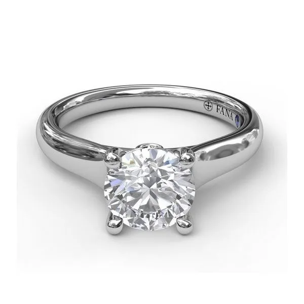 14K White Gold Fana Solitaire Semi-Mount Ring Tom Cook Jeweler, Inc. Daytona Beach, FL