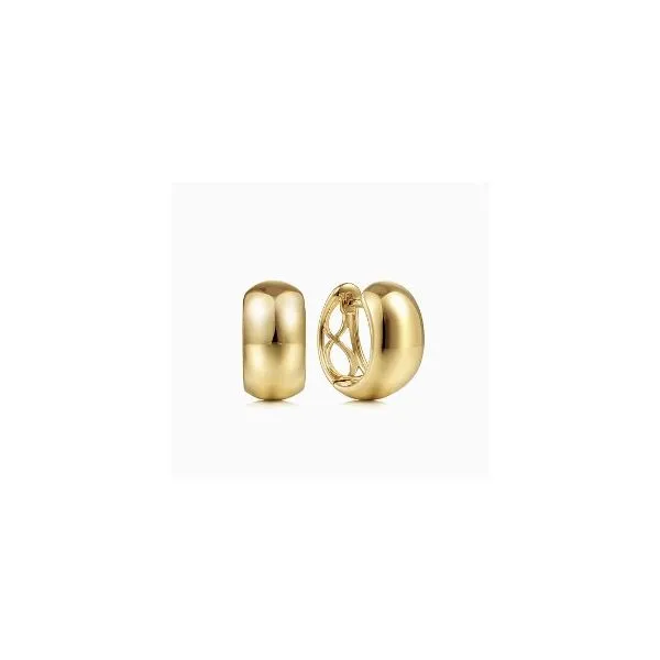 14K Yellow Gold Contemporary Huggie Hoop Earrings Tom Cook Jeweler, Inc. Daytona Beach, FL
