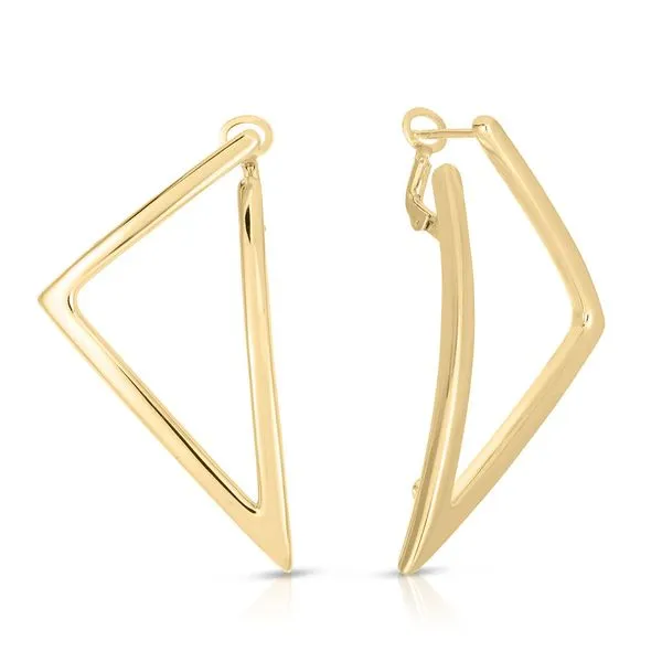 18K Yellow Gold Oro Triangle Earrings Tom Cook Jeweler, Inc. Daytona Beach, FL