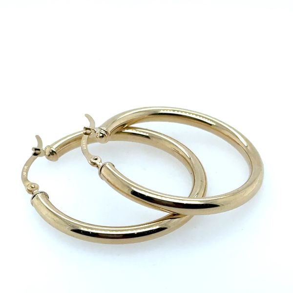 14K Yellow Gold Tube Hoop Earrings Tom Cook Jeweler, Inc. Daytona Beach, FL