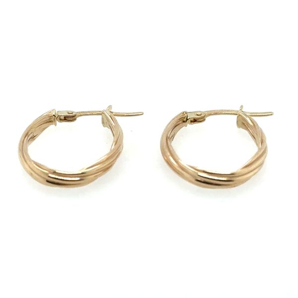 14K Yellow Gold Oval Triple Twist Hoop Earrings Tom Cook Jeweler, Inc. Daytona Beach, FL