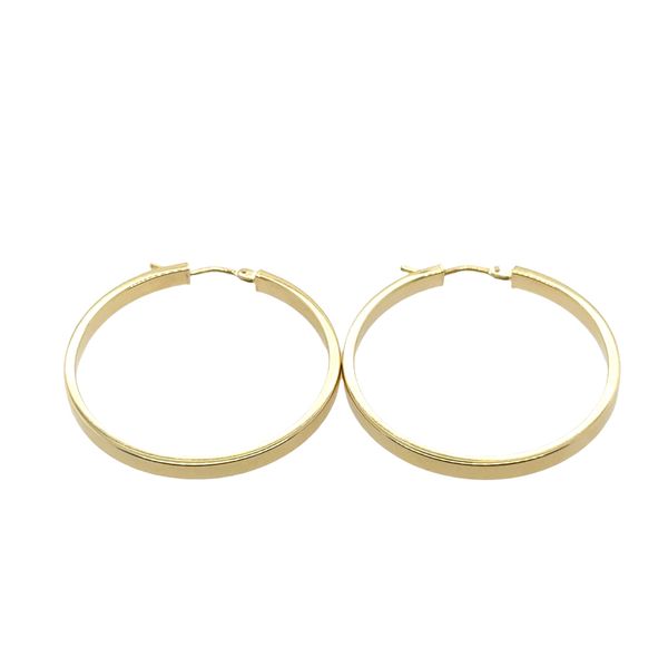 14K Yellow Gold Squared Hoop Earrings Tom Cook Jeweler, Inc. Daytona Beach, FL