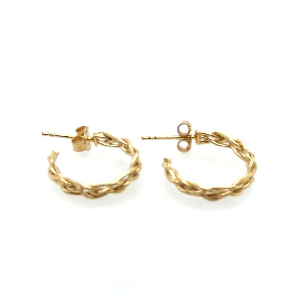14K Yellow Gold Braided Half Hoop Earrings Tom Cook Jeweler, Inc. Daytona Beach, FL