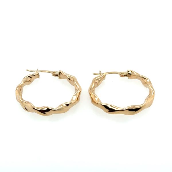 14K Yellow Gold Twisted Hoop Earrings Tom Cook Jeweler, Inc. Daytona Beach, FL