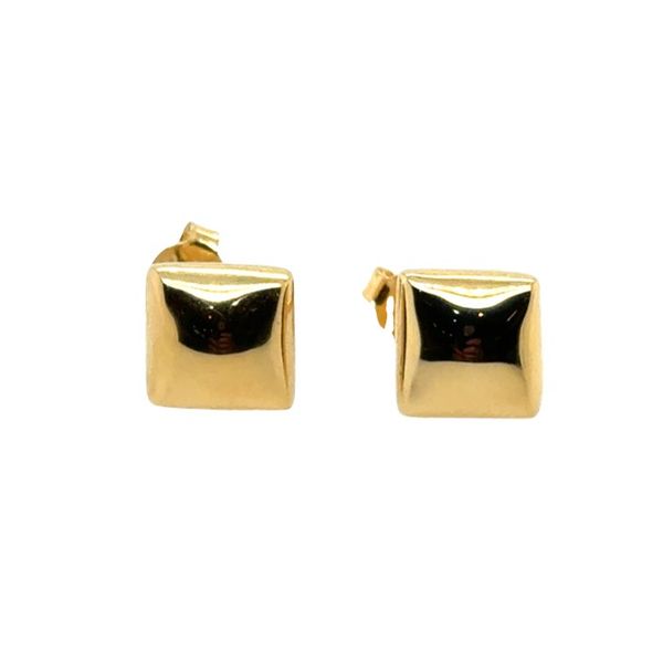 14K Yellow Gold Square Pyramid Stud Earrings Tom Cook Jeweler, Inc. Daytona Beach, FL