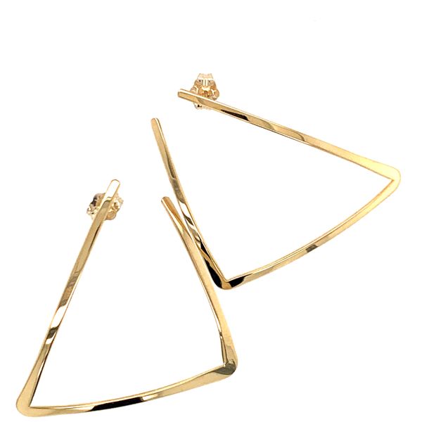 14K Yellow Gold Triangle Earrings Tom Cook Jeweler, Inc. Daytona Beach, FL