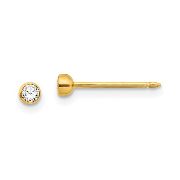 14K Yellow Gold Crystal Earrings Tom Cook Jeweler, Inc. Daytona Beach, FL