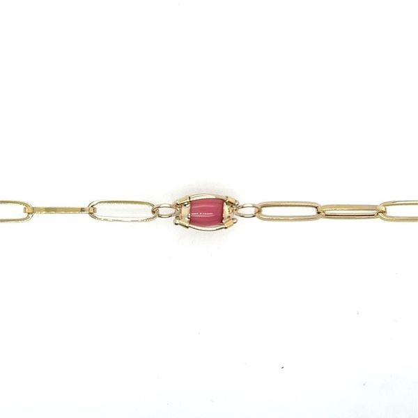 14K Yellow Gold Paper Clip Link Bracelet Image 2 Tom Cook Jeweler, Inc. Daytona Beach, FL