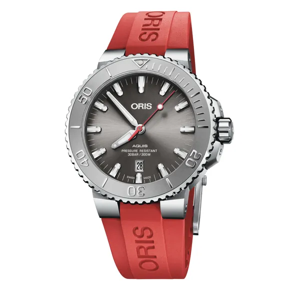 Stainless Steel Oris Aquis Date Relief Men's Watch Tom Cook Jeweler, Inc. Daytona Beach, FL
