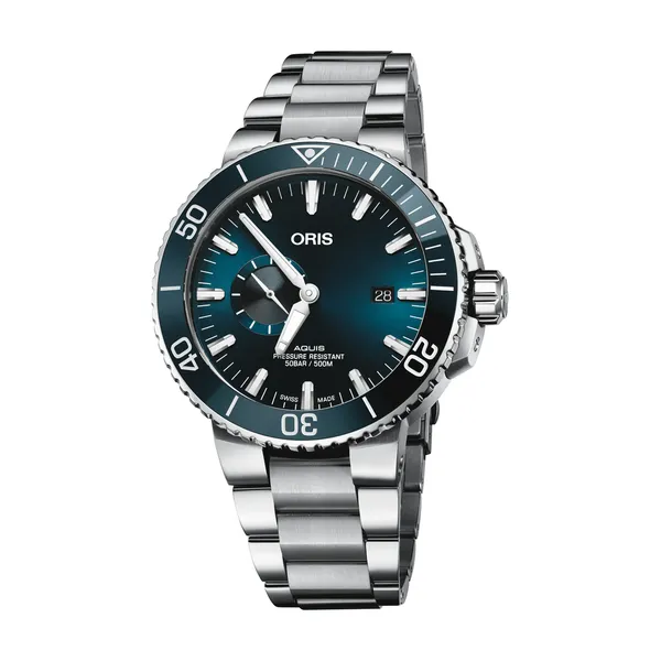 Stainless Steel Oris Aquis Small Second Men's Watch Tom Cook Jeweler, Inc. Daytona Beach, FL