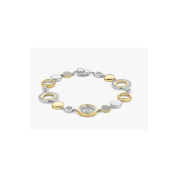 Sterling Silver/Yellow Plate Ti Sento Multi Circle Bracelet Tom Cook Jeweler, Inc. Daytona Beach, FL