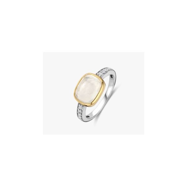 Sterling Silver and Yellow Gold Plated Ti Sento Mother of Pearl Ring Tom Cook Jeweler, Inc. Daytona Beach, FL