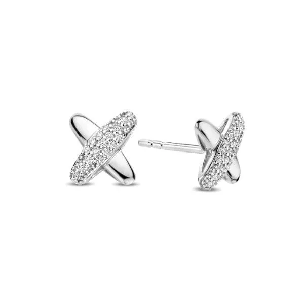Silver Women's "X" Earrings Tom Cook Jeweler, Inc. Daytona Beach, FL