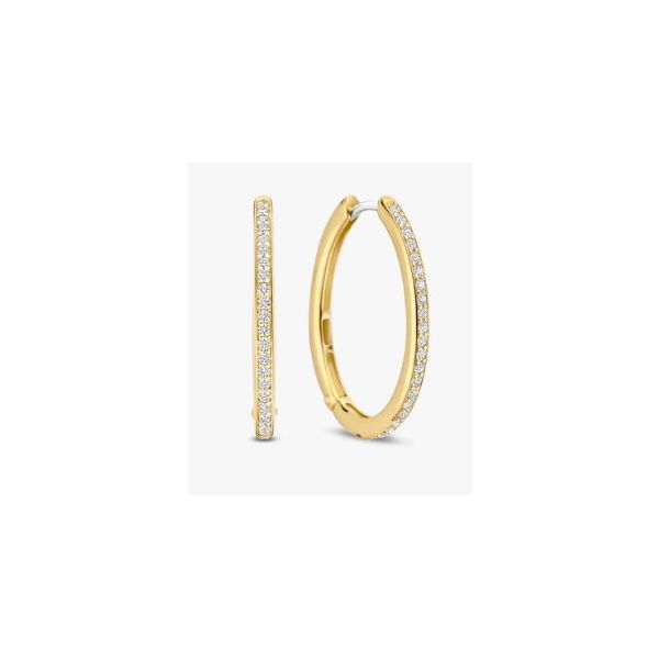 Silver Cubic Zirconium Hoop Earrings Tom Cook Jeweler, Inc. Daytona Beach, FL
