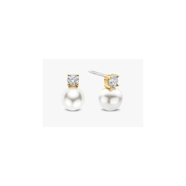 Ti Sento Silver Pearl Earrings Tom Cook Jeweler, Inc. Daytona Beach, FL