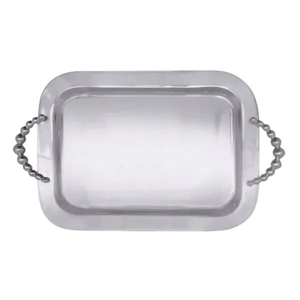 Mariposa Pearled Rectangular Handled Tray Giftware Tom Cook Jeweler, Inc. Daytona Beach, FL