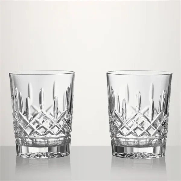 Waterford 12.5oz Lismore Double Old Fashion Glasses Set of 2 Tom Cook Jeweler, Inc. Daytona Beach, FL