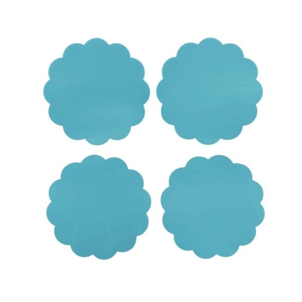 Teal Scallop Acrylic Coaster Set Tom Cook Jeweler, Inc. Daytona Beach, FL