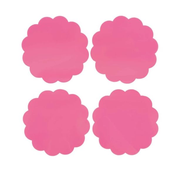 Mariposa Pink Scallop Acrylic Coaster Set of 4 Tom Cook Jeweler, Inc. Daytona Beach, FL