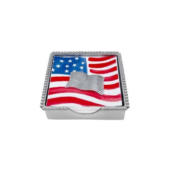 Mariposa American Flag Beaded Napkin Set Tom Cook Jeweler, Inc. Daytona Beach, FL