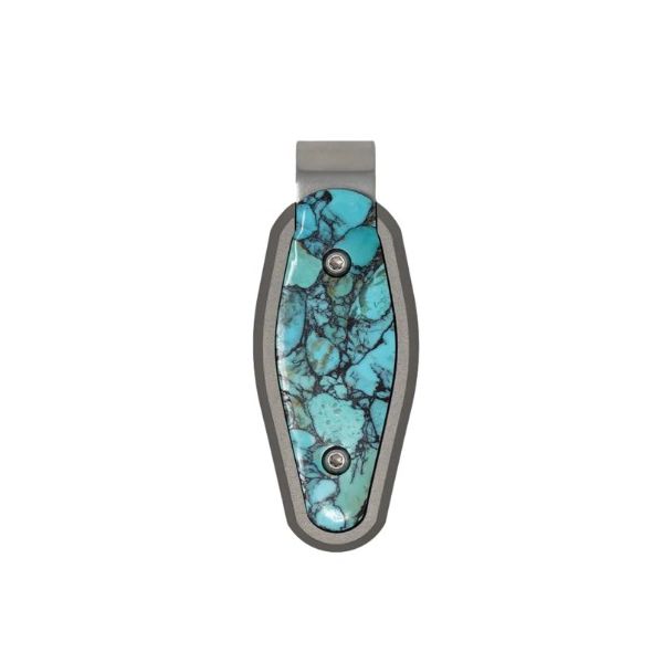 Titanium Turquoise, Obsidian and Bronze Money Clip Tom Cook Jeweler, Inc. Daytona Beach, FL