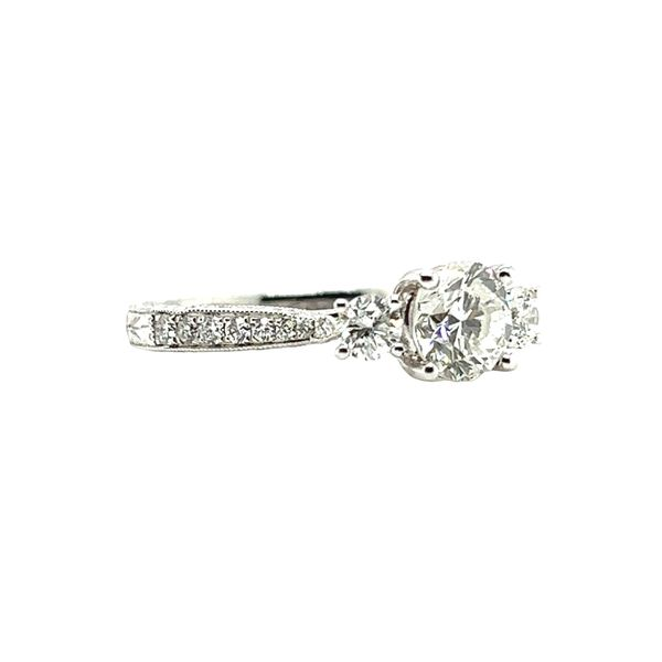 14 Karat White Gold Round Diamond Engagement Ring Set Image 3 Toner Jewelers Overland Park, KS