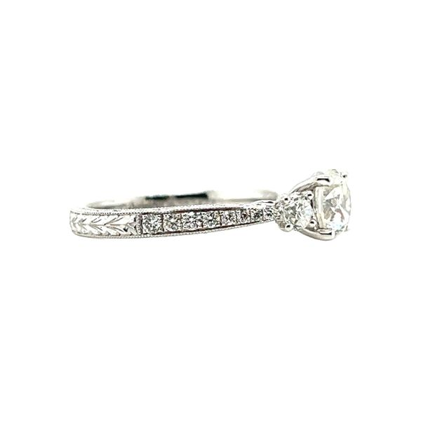 14 Karat White Gold Round Diamond Engagement Ring Set Image 4 Toner Jewelers Overland Park, KS