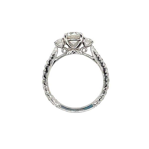 14 Karat White Gold Round Diamond Engagement Ring Set Image 5 Toner Jewelers Overland Park, KS