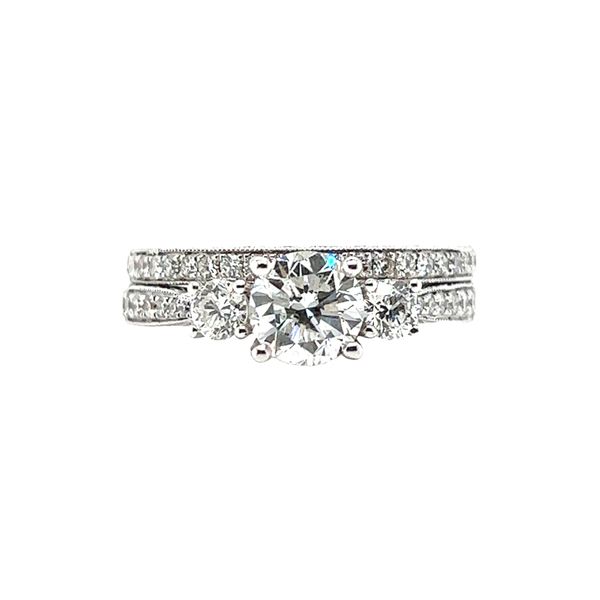 14 Karat White Gold Round Diamond Engagement Ring Set Toner Jewelers Overland Park, KS