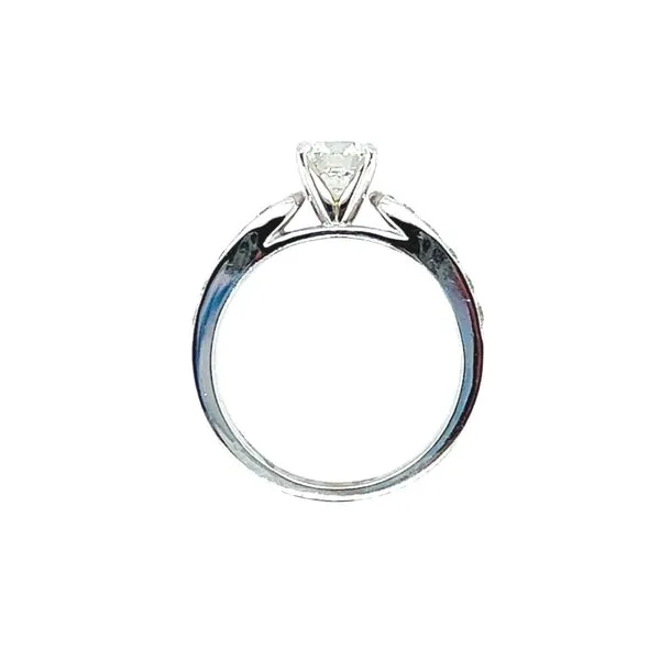 14 Karat White Gold Round Diamond Engagement Ring Set Image 4 Toner Jewelers Overland Park, KS