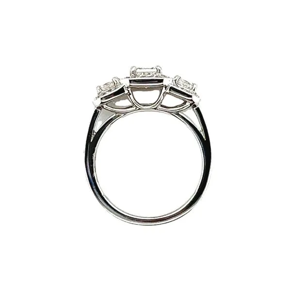 14 Karat White Gold Princess Cut Diamond Engagement Ring Set Image 5 Toner Jewelers Overland Park, KS
