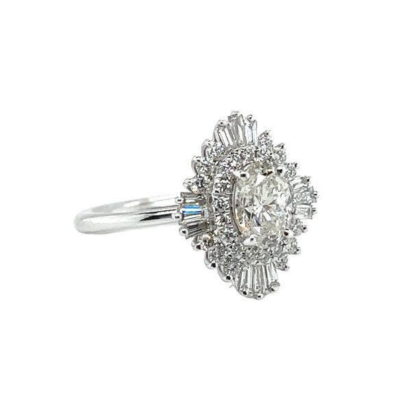 14 Karat White Gold 1ct Oval Diamond Engagement Ring Image 2 Toner Jewelers Overland Park, KS