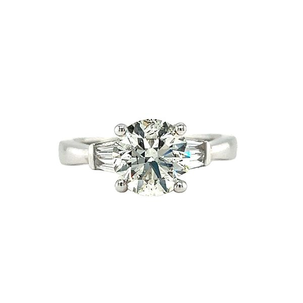 14 Karat White Gold 2.1ct Round Diamond Engagement Ring Toner Jewelers Overland Park, KS