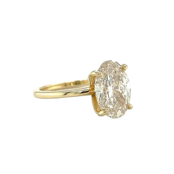 14 Karat Yellow Gold 3ct Oval Diamond Solitaire Engagement Ring Image 2 Toner Jewelers Overland Park, KS
