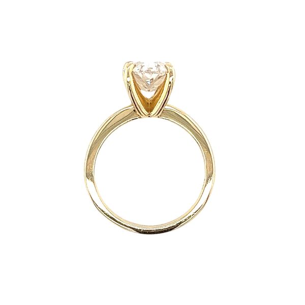 14 Karat Yellow Gold 3ct Oval Diamond Solitaire Engagement Ring Image 4 Toner Jewelers Overland Park, KS