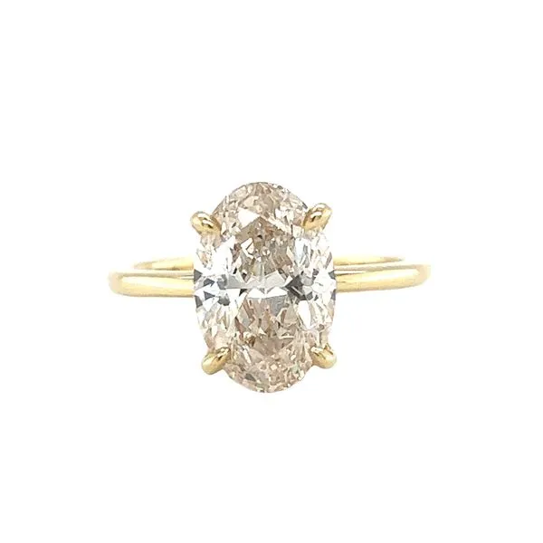 14 Karat Yellow Gold 3ct Oval Diamond Solitaire Engagement Ring Toner Jewelers Overland Park, KS