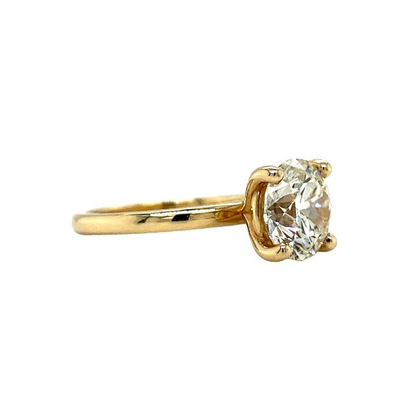 14 Karat Yellow Gold 3ct Round Diamond Solitaire Engagement Ring Image 3 Toner Jewelers Overland Park, KS