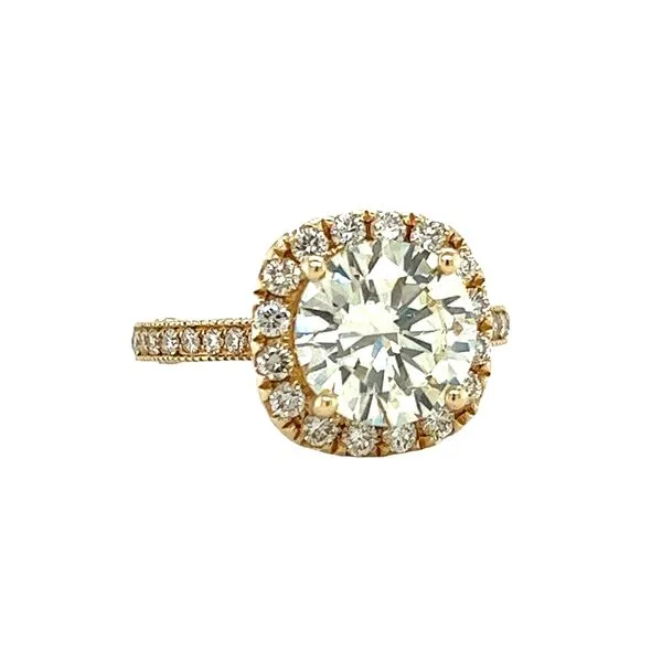 14 Karat Yellow Gold 3ct Round Diamond Engagement Ring Image 2 Toner Jewelers Overland Park, KS